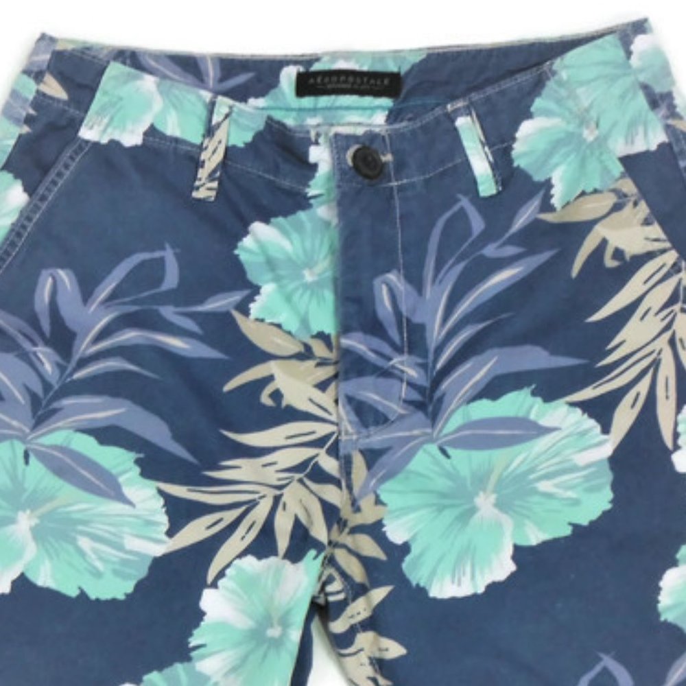 Mens Aeropostale Hawaiian Print Bermuda Shorts -29 - Picture 7 of 8